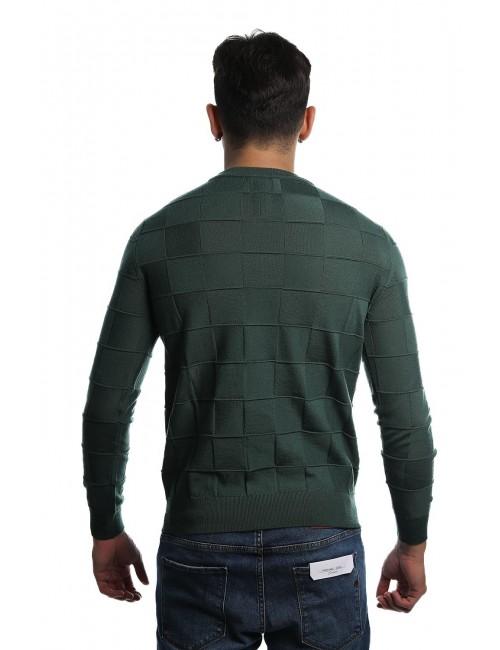 maglioncino +39 masq UOMO VERDE - I22-MASQ9057-12-00 vista posteriore