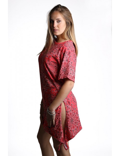 abito moschino DONNA 1215 ROSSO - V2A2632 - 9432 vista laterale indossato