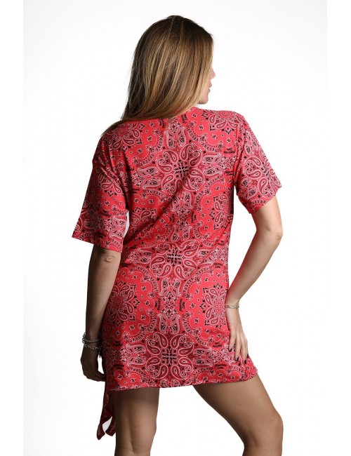 abito moschino DONNA 1215 ROSSO - V2A2632 - 9432 vista posteriore indossato