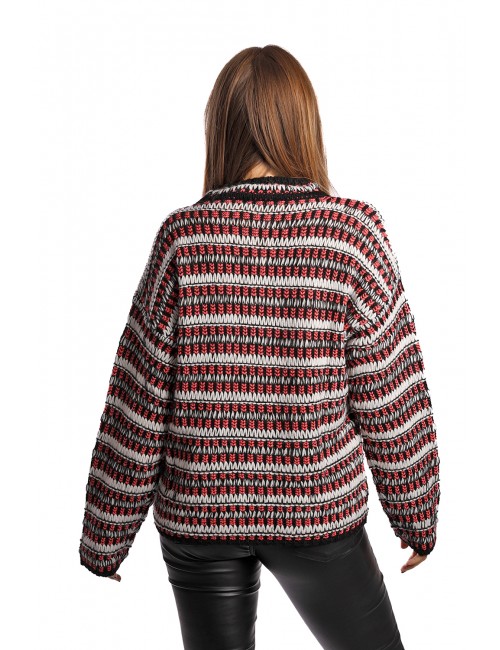 maglioncino a fantasia jijil DONNA WATERMELON MULTICOLORE  - JPI23MK169 vista posteriore indossato