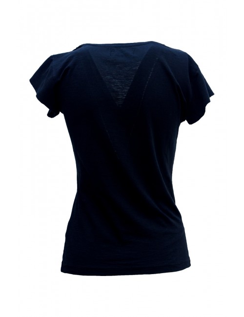 t-shirt censured DONNA BLACK - TW 6456 T JSLU 90 vista posteriore