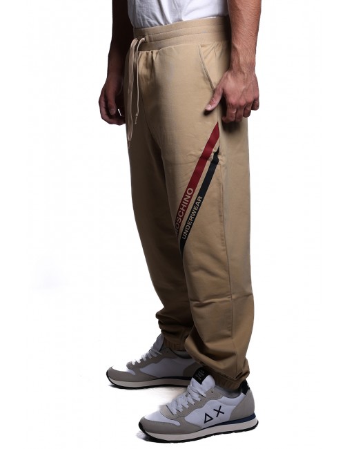 pantalone tuta moschino UOMO BEIGE 0091 - V1A6810 - 4413 vista laterale indossato