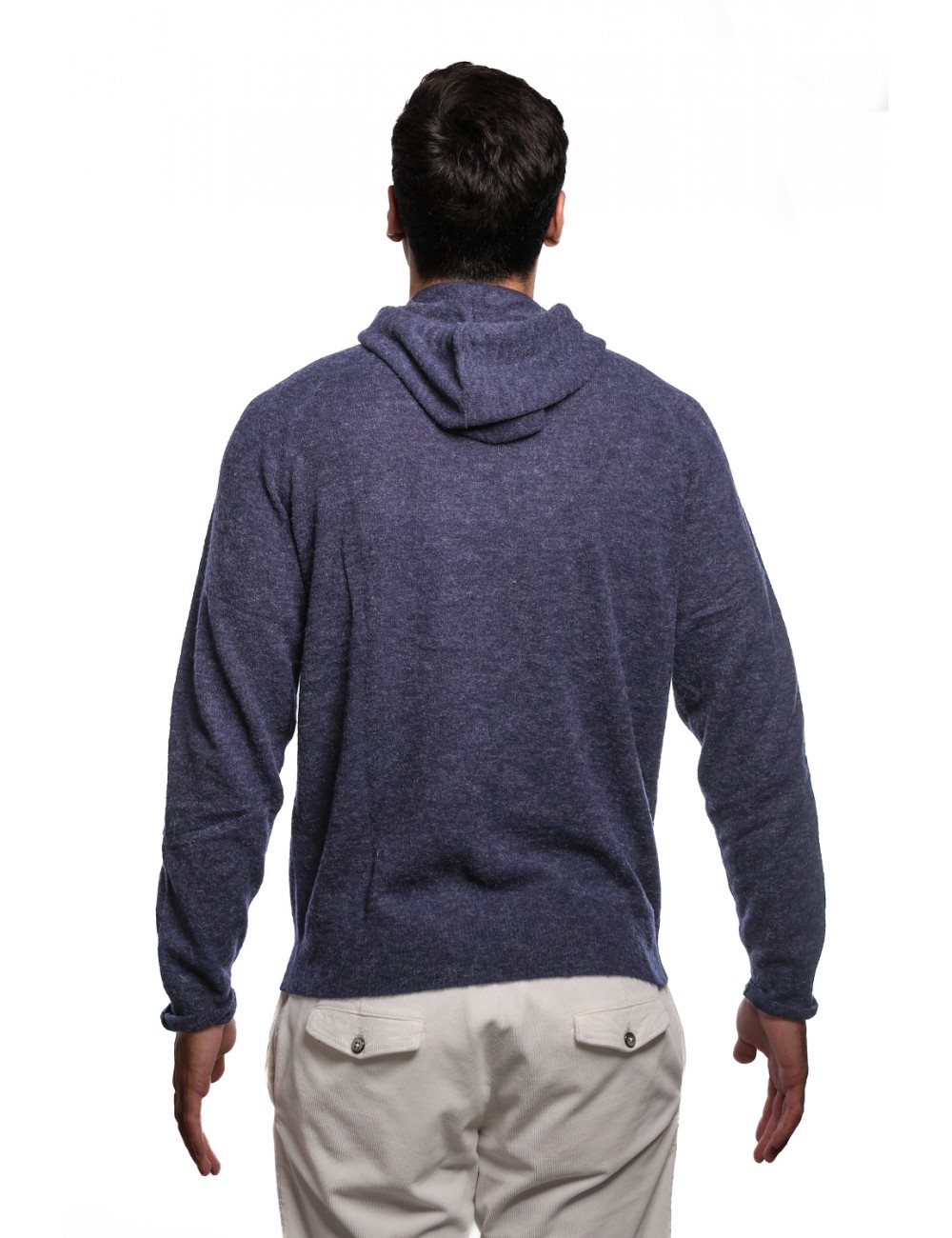 maglione sun68 UOMO 07 NAVY BLUE - K44187 vista frontale indossato