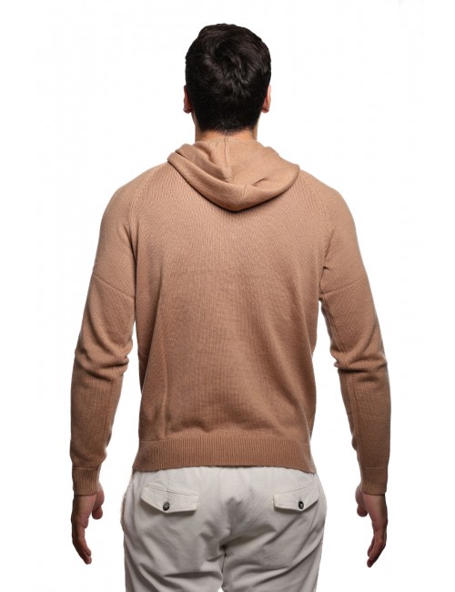 maglione sun68 UOMO 16 BEIGE - K44113 vista posteriore indossato