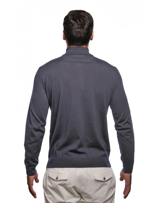 maglioncino masq UOMO BLU 650 - I24-M1007-14-01 vista posteriore indossato