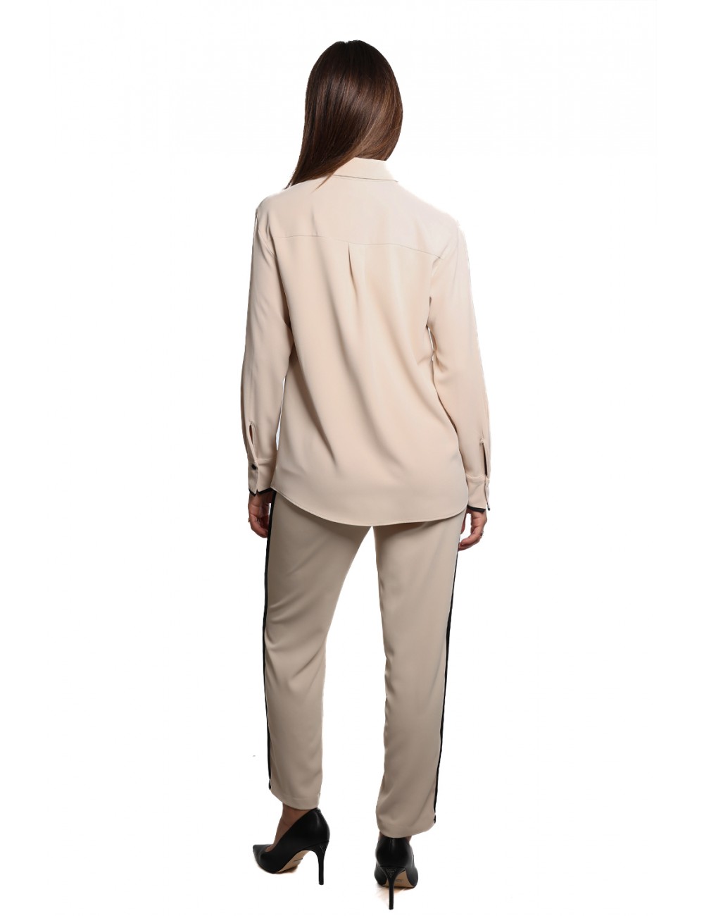 pantalone jijil DONNA AVORIO E NERO - JPI24PA022 vista completo posteriore pantalone jijil DONNA AVORIO E NERO - JPI24PA022 vista completo posteriore