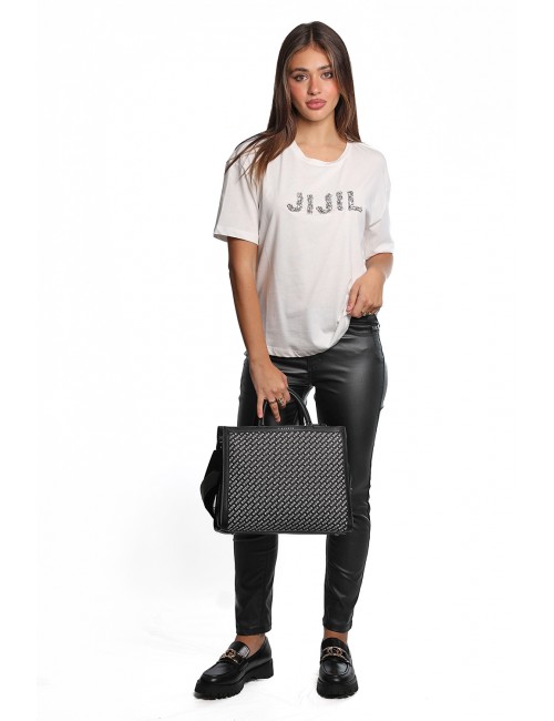 t-shirt jijil DONNA PANNA - JPI24TS319 vista completo indossato