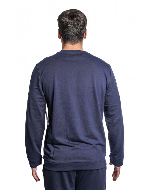 felpa polo ralph lauren UOMO NAVY - 714932514001 vista frontale indossata