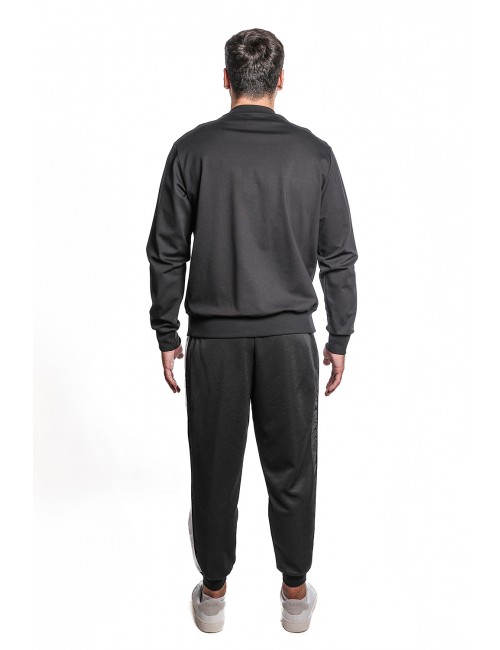 pantalone tuta maison 9 paris UOMO NERO/BIANCO - M9P4361 vista posteriore completo