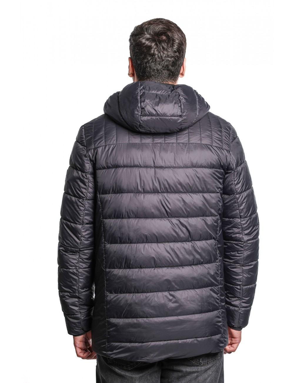 giubbino double face refrigue UOMO BLACK - 2811O00017 - FINN REVERSIBILE  vista posteriore trama trapuntata