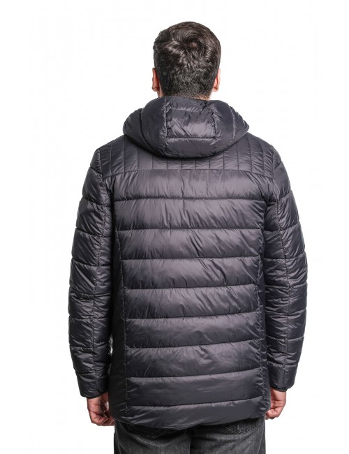 giubbino double face refrigue UOMO BLACK - 2811O00017 - FINN REVERSIBILE  vista posteriore trama trapuntata