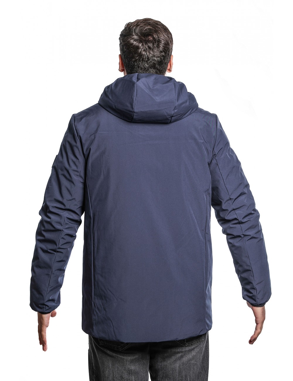 giubbino double face refrigue UOMO NAVY - 2811O00017 - FINN REVERSIBILE vista posteriore trama liscia