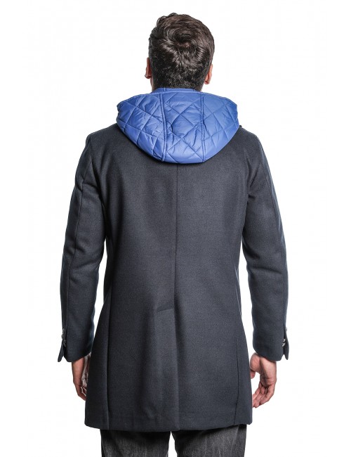 cappotto bharnaba philosophy UOMO BLU - NIGERIA - CP-2010GB vista posteriore indossato