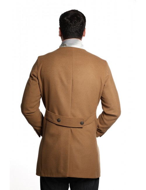 cappotto bharnaba philosophy UOMO CAMMELLO - NIGERIA - MCP-720 vista posteriore indossato