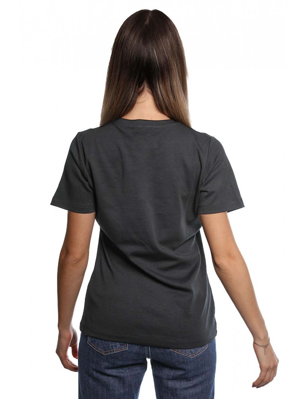 t-shirt john richmond DONNA BLACK - UWA24035TS 1F vista frontale indossata