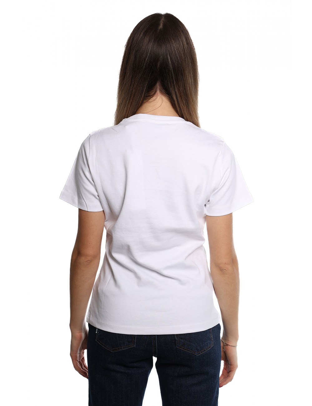 t-shirt john richmond DONNA WHITE - UWA24035TS 1F vista frontale indossata