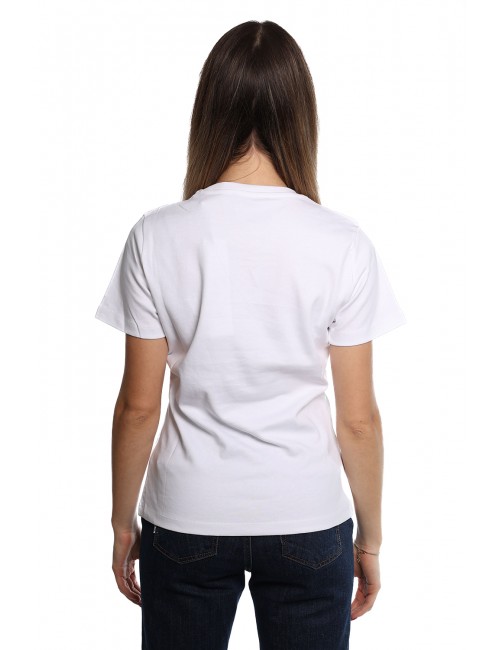 t-shirt john richmond DONNA WHITE - UWA24035TS 1F vista posteriore indossata
