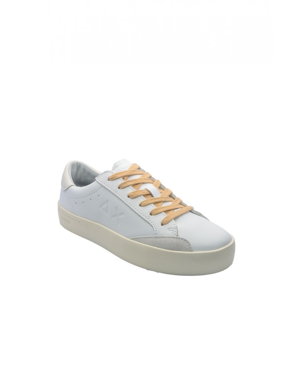 scarpe sun68 UOMO 0131 BIANCO/BIANCO PANNA - STREET LEATHER vista laterale