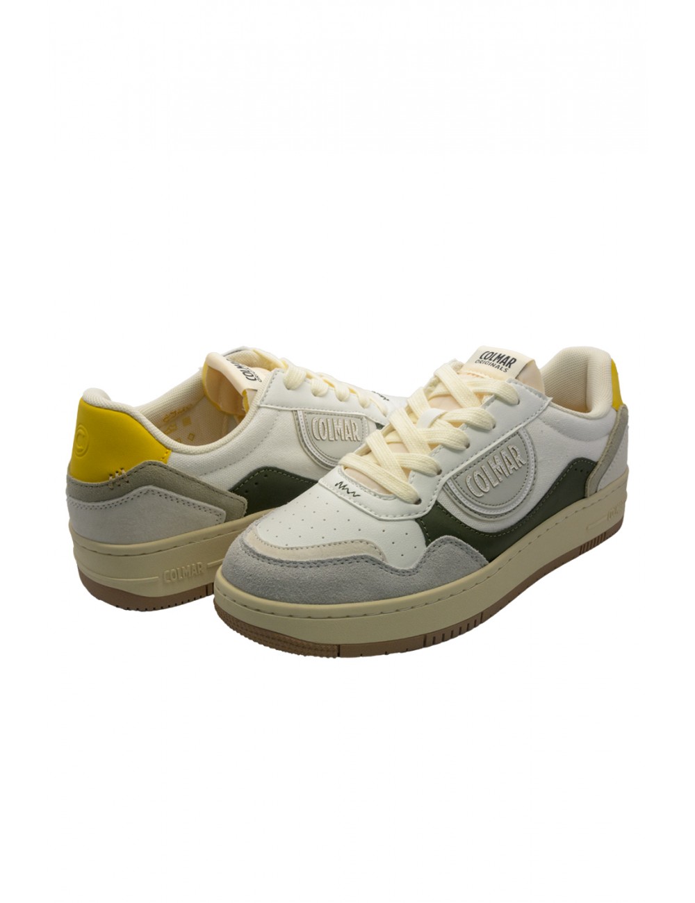 scarpe colmar UOMO WHITE/MILITARY GREEN/OCHRE - AUSTIN BRIEF 103 vista laterale