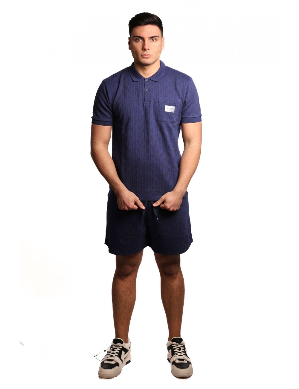 pantaloncino moschino UOMO BLU 0289 - V3A6704 - 9317 vista completo frontale