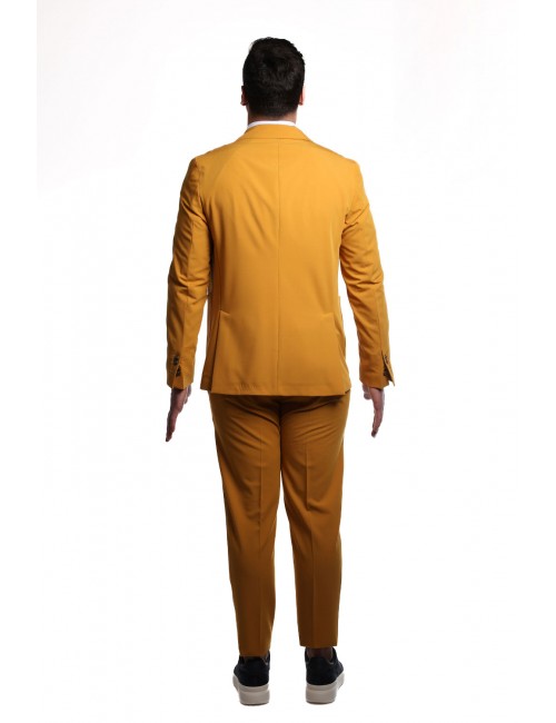 abito bharnaba philosophy UOMO SENAPE - LOTO - ABS802 vista posteriore