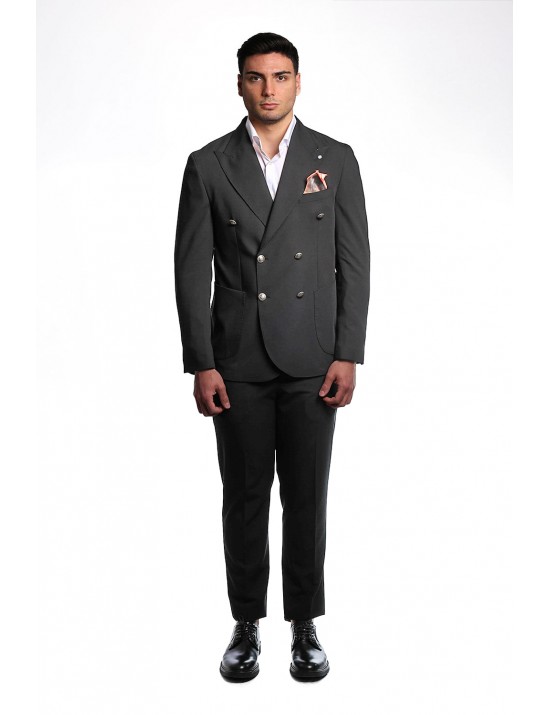 abito bharnaba philosophy UOMO NERO - LOTO - ABS837 vista frontale