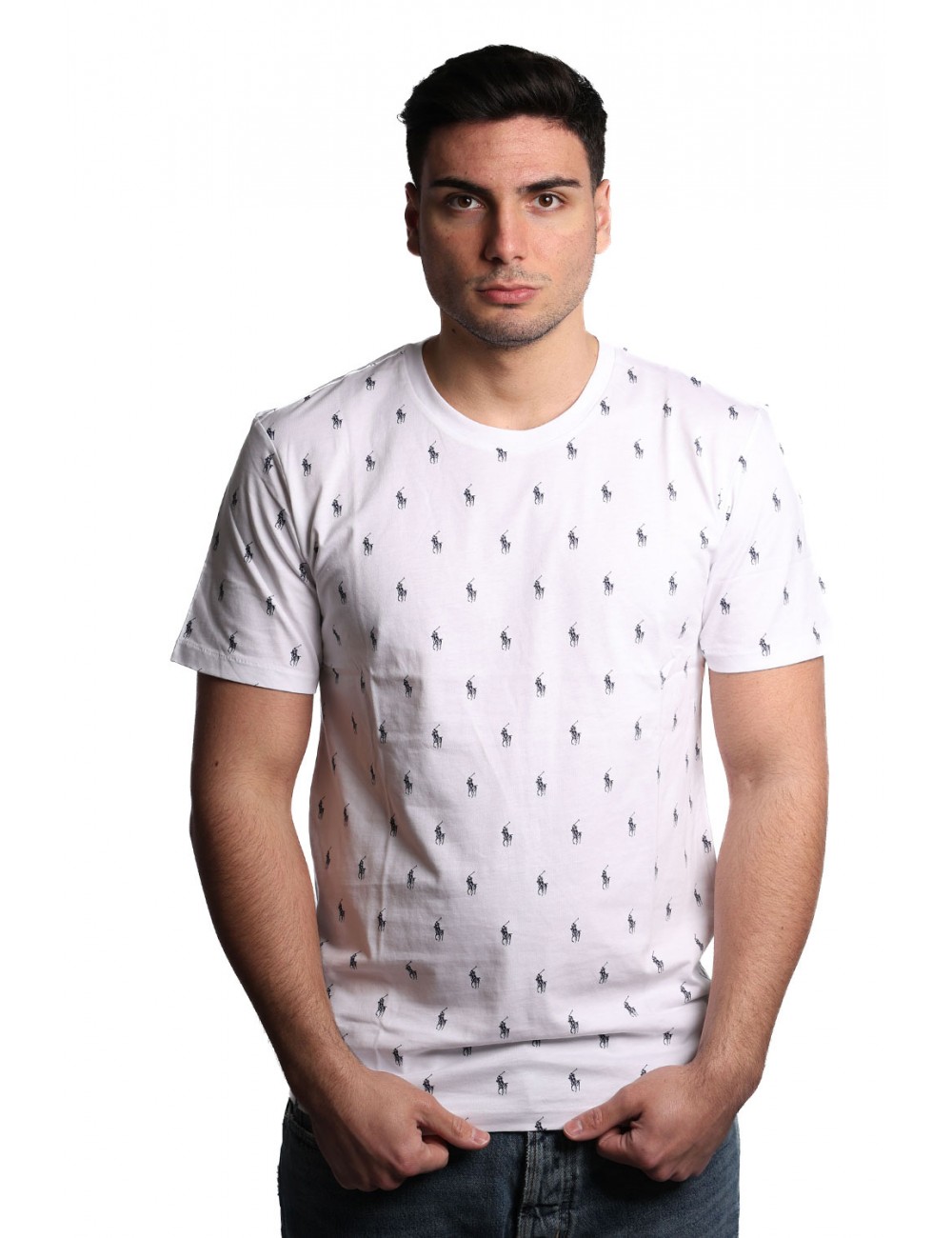 t-shirt polo ralph lauren WHITE - 714899612001 vista frontale