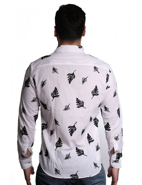 camicia alessandro lamura UOMO BIANCA 1 - SAM870 vista posteriore