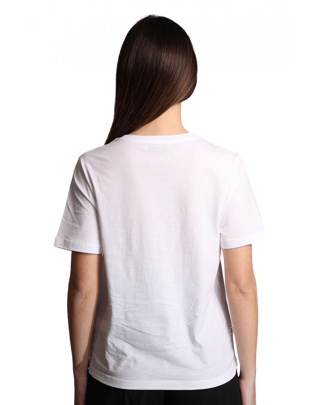 t-shirt jijil DONNA 0088 BIANCA E NERA - JPE25TS032 vista frontale