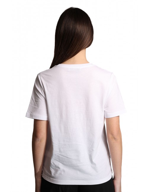 t-shirt jijil DONNA 0088 BIANCA E NERA - JPE25TS032 vista posteriore