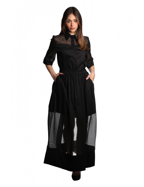 gonna jijil DONNA 0002 NERA - JPE25GO263 vista completo frontale