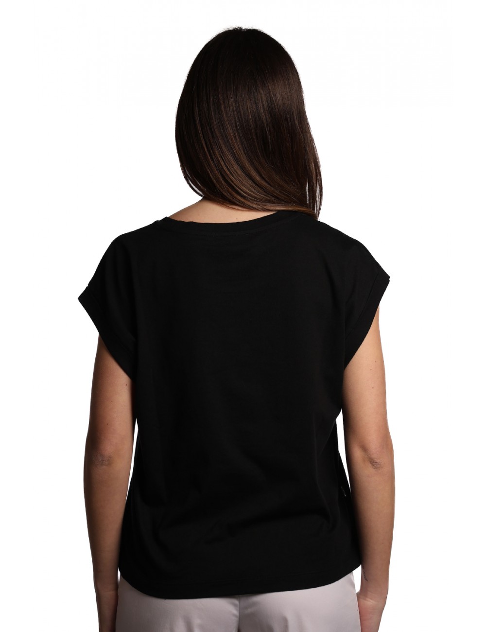 t-shirt jijil DONNA 0002 NERO - JPE25TS137 vista frontale