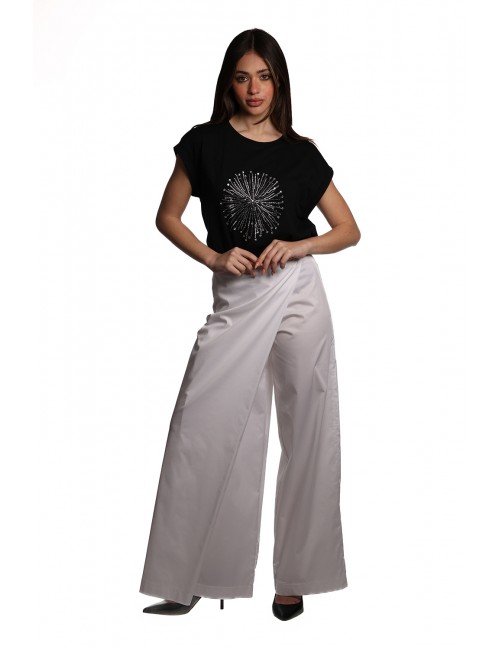 t-shirt jijil DONNA 0002 NERO - JPE25TS137 vista completo frontale
