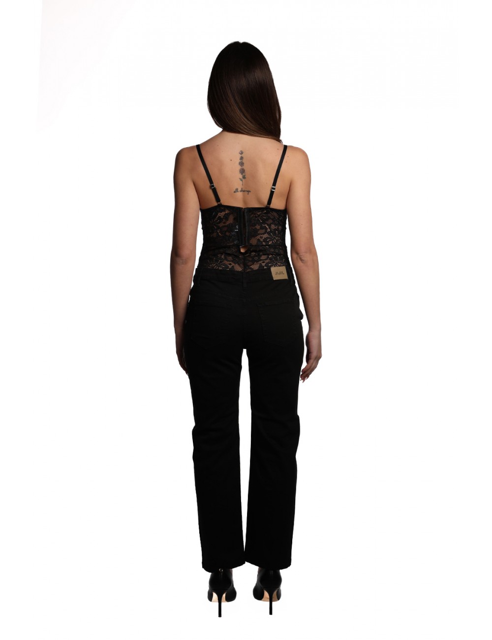 pantalone jijil DONNA 0002 NERO - JPE25PJ114 vista completo posteriore pantalone jijil DONNA 0002 NERO - JPE25PJ114 vista completo posteriore