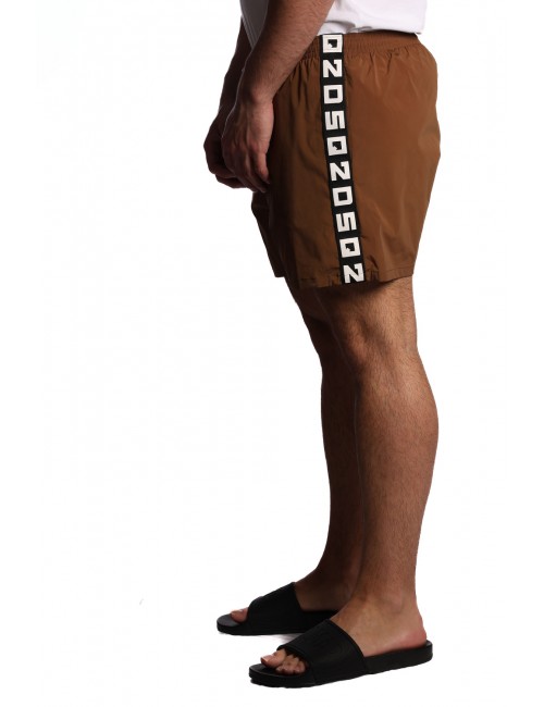 costume a pantaloncino dsquared2 UOMO MARRONE 217 - D7B626060 vista laterale