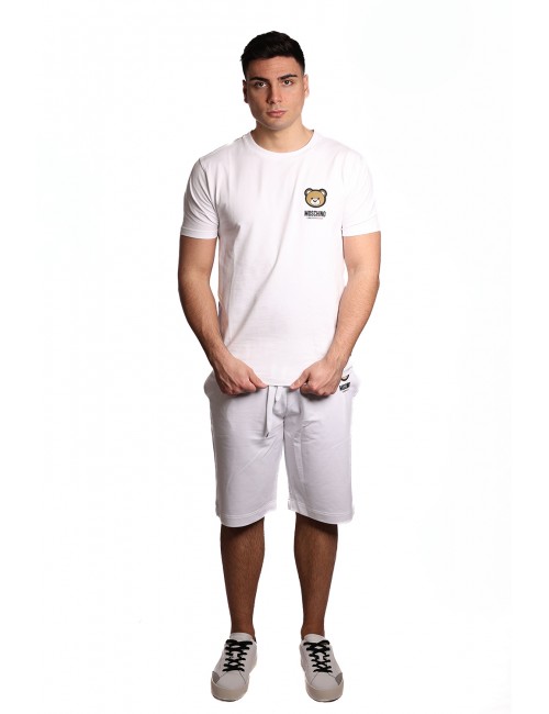 pantaloncino moschino UOMO BIANCO 0001 - V1A6889 - 4409 vista completo frontale