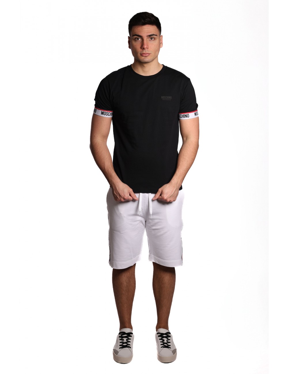 pantaloncino moschino UOMO BIANCO 0001 - V1A6885 - 4409 vista completo frontale