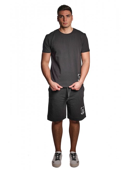 pantaloncino moschino UOMO NERO 0555 - V1A6802 - 4422 vista completo frontale