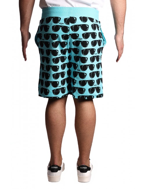 pantaloncino moschino UOMO AZZURRO 1314 - V3A6706 - 9315 vista posteriore