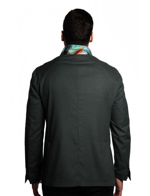 giacca bharnaba philosophy UOMO MILITARE - ALOE - GKS804B vista posteriore