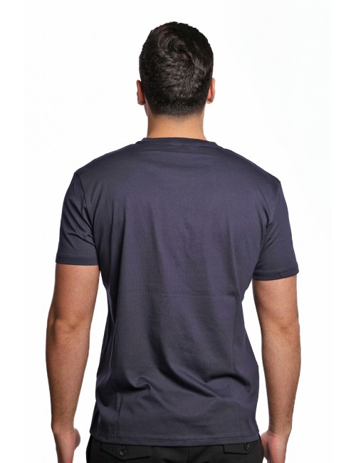 t-shirt gallo UOMO BLU 32508 ABETE/ORCHIDEA - AP511941 vista posteriore