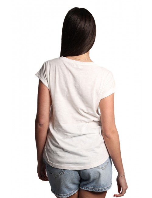 t-shirt censured DONNA OFF WHITE - TW 6455 T JSLU 01 vista posteriore