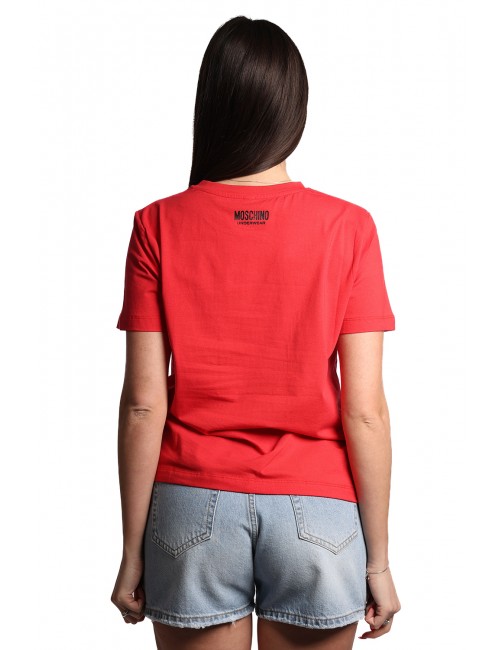 t-shirt moschino DONNA ROSSA 0110 - V6A0710 - 4602 vista posteriore