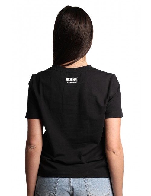 t-shirt moschino DONNA NERA 0555 - V6A0710 - 4602 vista posteriore