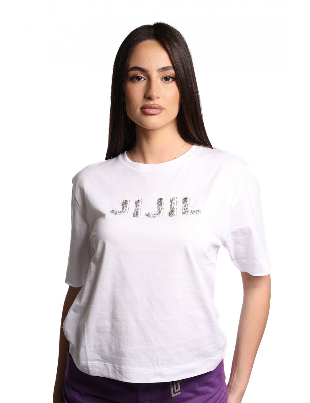 t-shirt jijil DONNA 0001 BIANCA - JPE25TS225 vista frontale