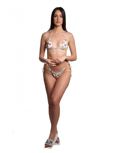 costume a triangolo moschino DONNA BIANCO 1001 - V2A5722 - 9407 vista completo frontale