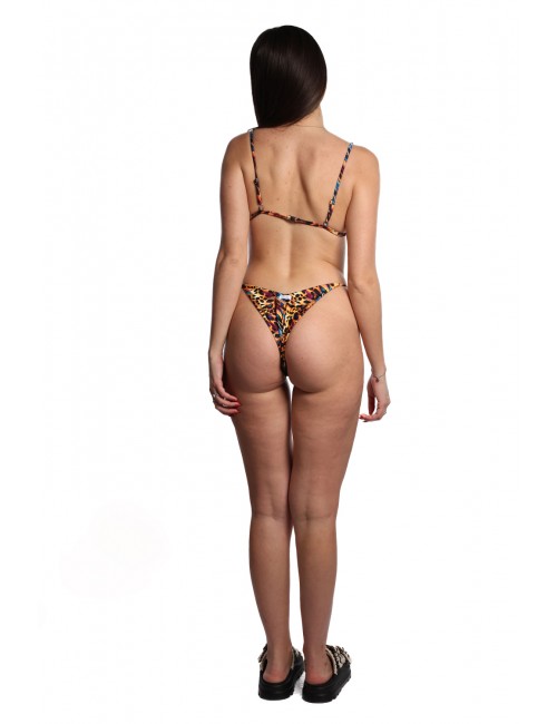 costume triangolo sontèn DONNA GIALLO PEACOCK - SNT108 vista completo posteriore