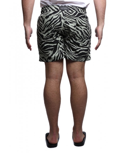 costume a pantaloncino sontèn UOMO VERDE CHIARO ZEEBRA - SNT258 vista posteriore