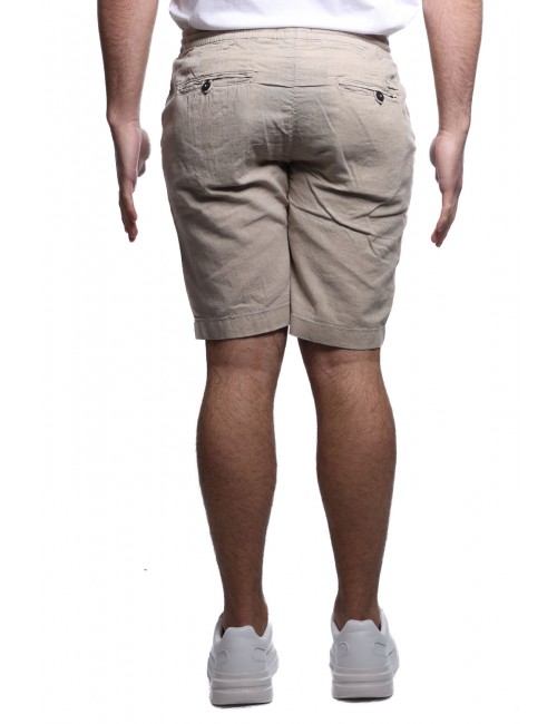 pantaloncino censured UOMO BEIGE SAND - BM C206 T COL4 03 vista posteriore