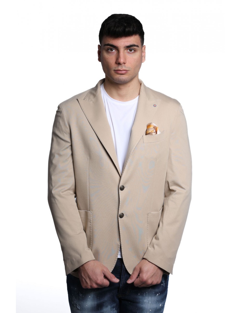 giacca bharnaba philosophy UOMO SABBIA - MIMOSA - GKS312 vista frontale